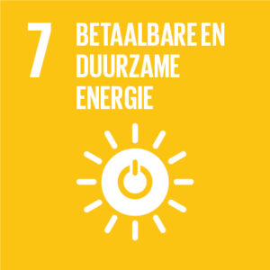 Logo van SDG doel 7 betaalbare en duurzame energie