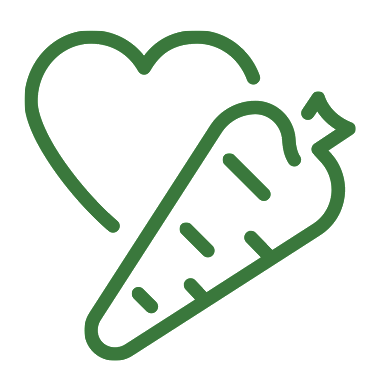 Icoon 'je leefstijl' - hartje en wortel. De link gaat naar de themapagina over je leefstijl.