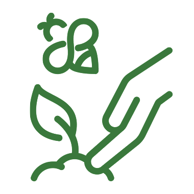 Icoon thema 'je tuin' - plantje en bij. De link gaat naar de themapagina over je tuin.